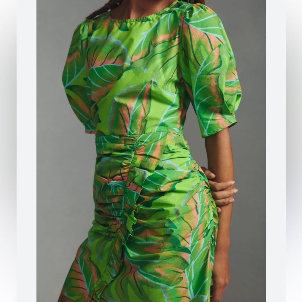 Farm Rio puff sleeve mini dress